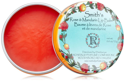 Rosebud Perfume Co. Rose and Mandarin Lip Balm Tin - 0.8 oz. Soothing Moisturizer