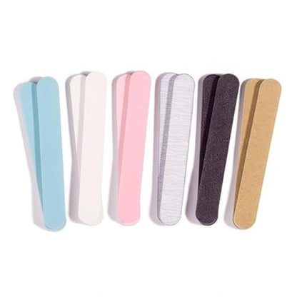 Iridesi Professional Colorful Mini Finger Nail Files - Washable Emery Boards, 3-1/2 Inches, 12 Pack