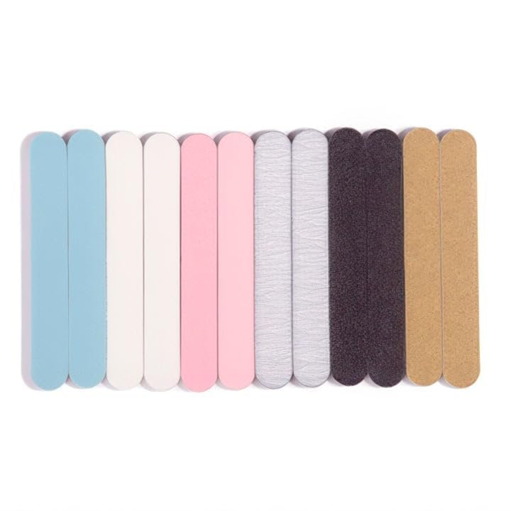 Iridesi Professional Colorful Mini Finger Nail Files - Washable Emery Boards, 3-1/2 Inches, 12 Pack - görsel 5