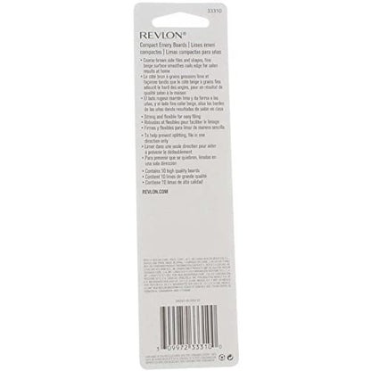 Revlon Compact Emery Board Nail Files - 10 Count (Pack of 2) for Smooth, Natural-Looking Nails