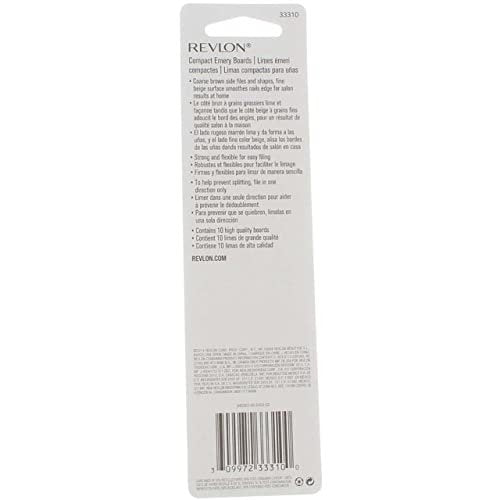 Revlon Compact Emery Board Nail Files - 10 Count (Pack of 2) for Smooth, Natural-Looking Nails - görsel 5