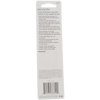 Revlon Compact Emery Board Nail Files - 10 Count (Pack of 2) for Smooth, Natural-Looking Nails