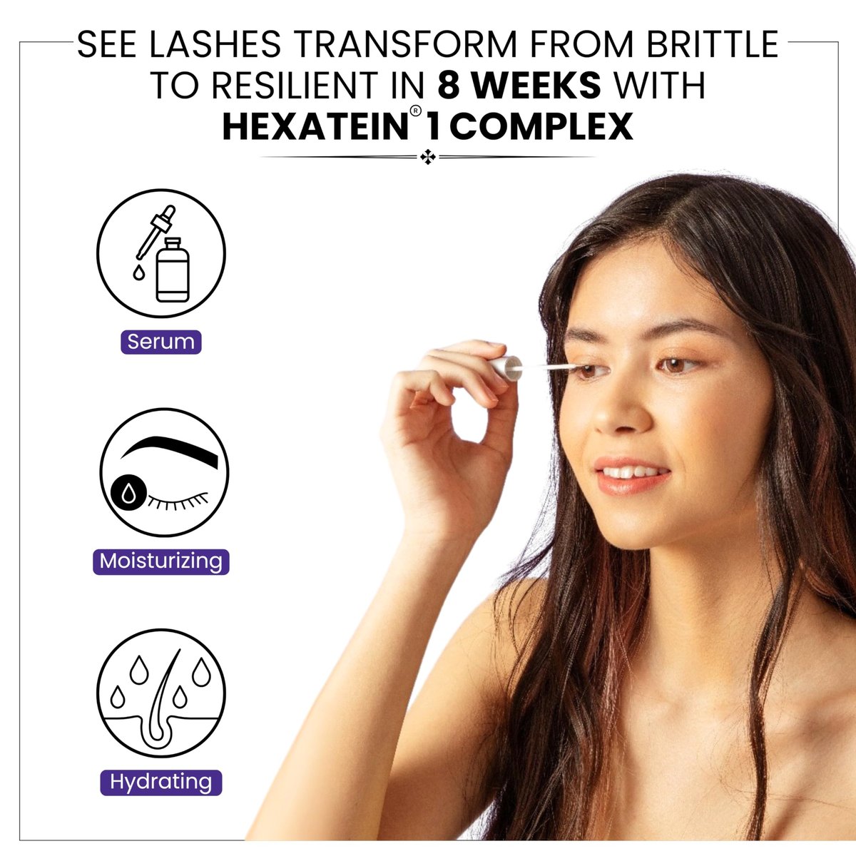 RapidLash Eyelash Enhancing Serum with HEXATEIN 1 Complex – Conditioning & Hydrating Lash Serum for Longer-Looking, Fuller and Thicker Appearing Lashes, 3 mL / 0.1 fl oz Avelisse
