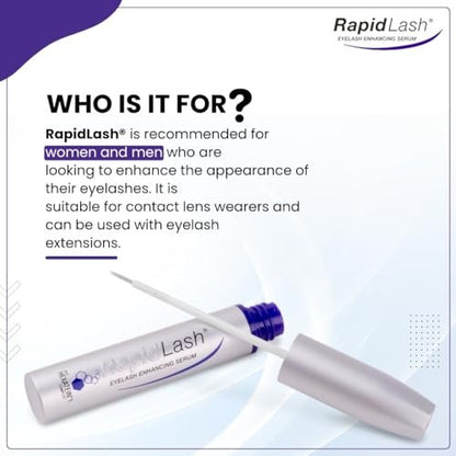 RapidLash Eyelash Enhancing Serum with HEXATEIN 1 Complex – Conditioning & Hydrating Lash Serum for Longer-Looking, Fuller and Thicker Appearing Lashes, 3 mL / 0.1 fl oz Avelisse