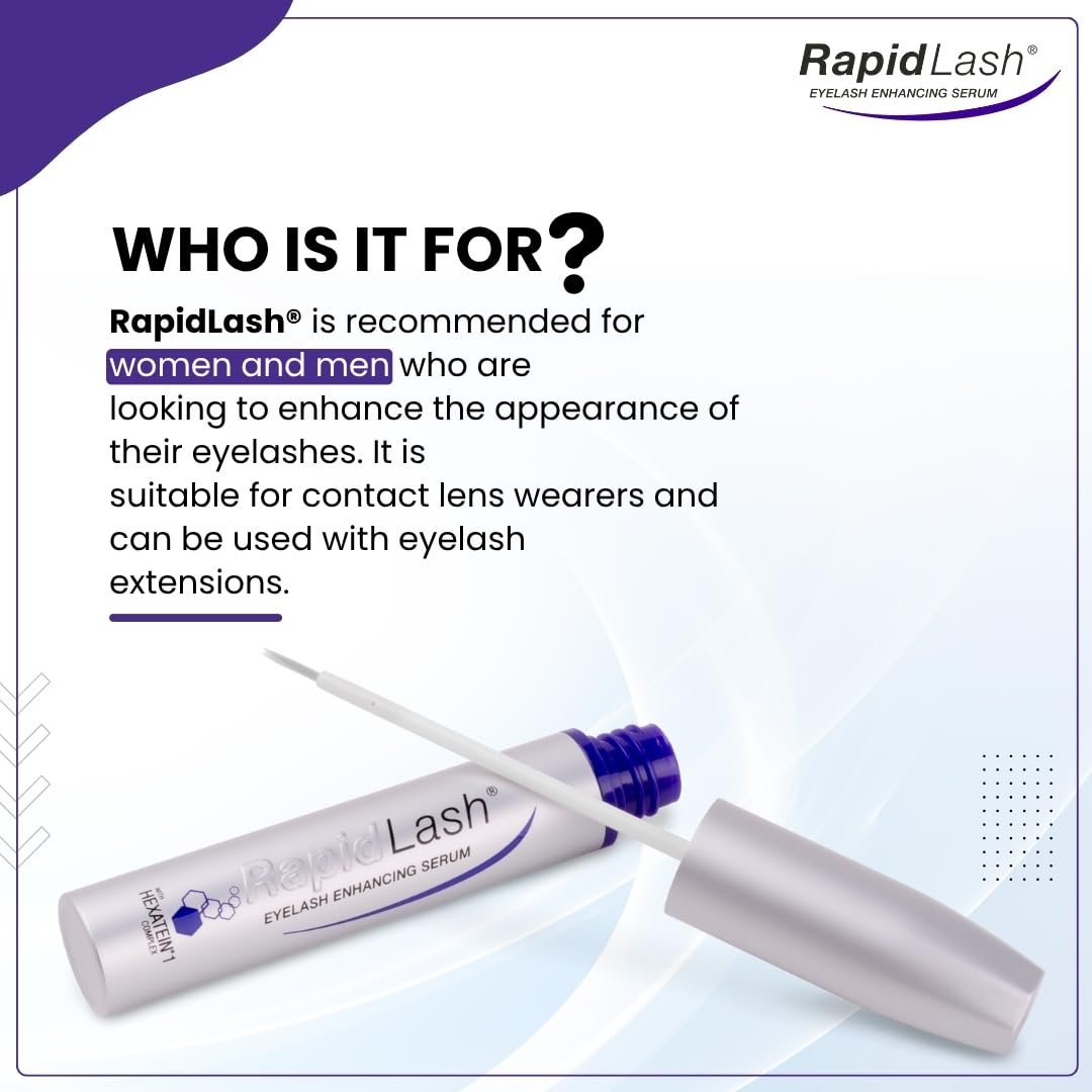 RapidLash Eyelash Enhancing Serum with HEXATEIN 1 Complex – Conditioning & Hydrating Lash Serum for Longer-Looking, Fuller and Thicker Appearing Lashes, 3 mL / 0.1 fl oz Avelisse