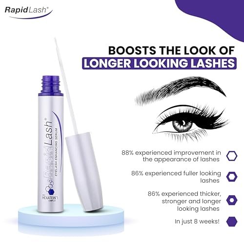 RapidLash Eyelash Enhancing Serum with HEXATEIN 1 Complex – Conditioning & Hydrating Lash Serum for Longer-Looking, Fuller and Thicker Appearing Lashes, 3 mL / 0.1 fl oz Avelisse