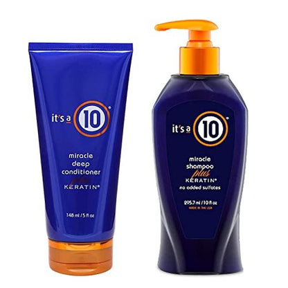 It's a 10 Haircare Shampoo & Deep Conditioner Duo with Keratin - 10 oz Shampoo & 5 oz Conditioner Avelisse