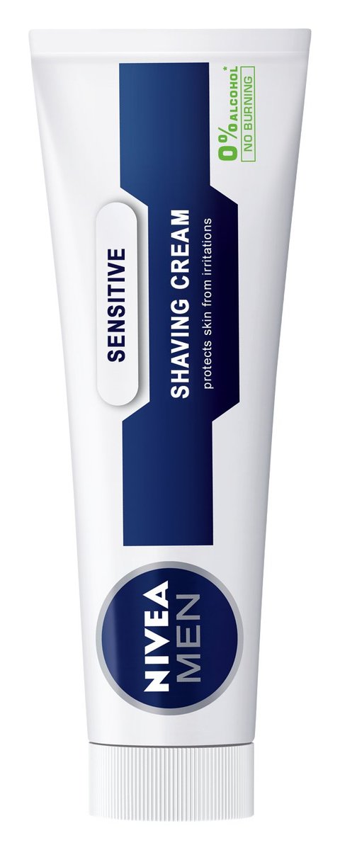 NIVEA MEN Sensitive Shaving Cream – 3.5 oz Tube, Soothing Formula for Sensitive Skin - görsel 3