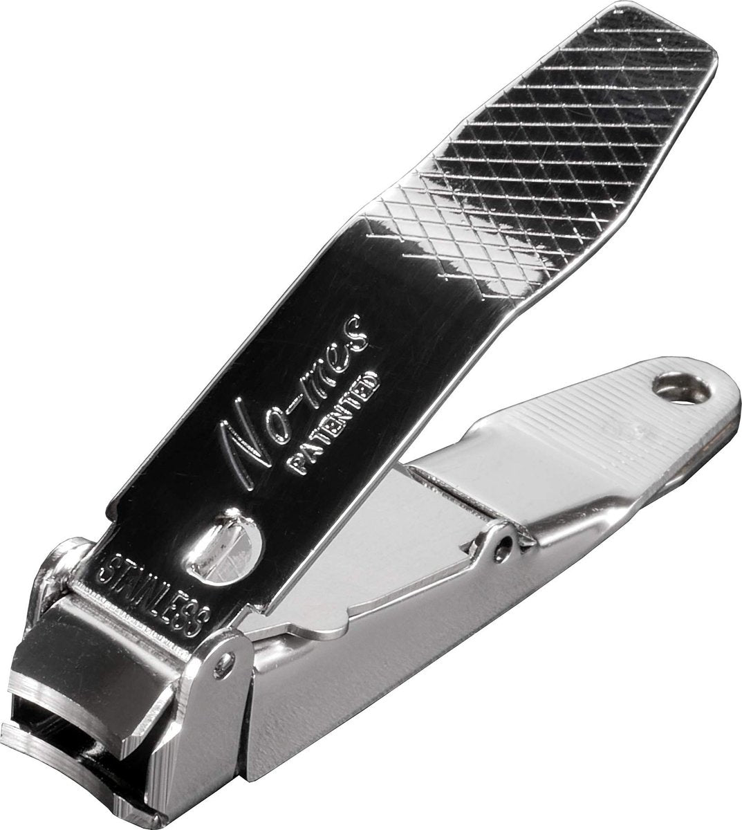 No-mes Fingernail Clipper - Catches Clippings, Built-in Nail File, Stainless Steel, Made in USA Avelisse