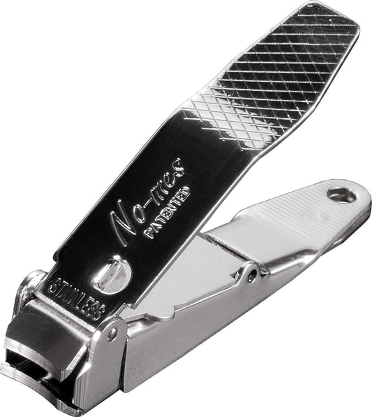No-mes Fingernail Clipper - Catches Clippings, Built-in Nail File, Stainless Steel, Made in USA Avelisse