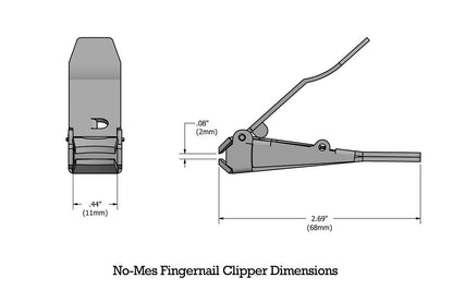No-mes Fingernail Clipper - Catches Clippings, Built-in Nail File, Stainless Steel, Made in USA Avelisse