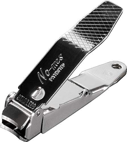 No-mes Fingernail Clipper - Catches Clippings, Built-in Nail File, Stainless Steel, Made in USA Avelisse