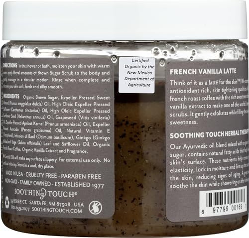 Soothing Touch French Vanilla Latte Organic Brown Sugar Scrub - 16 oz - görsel 4