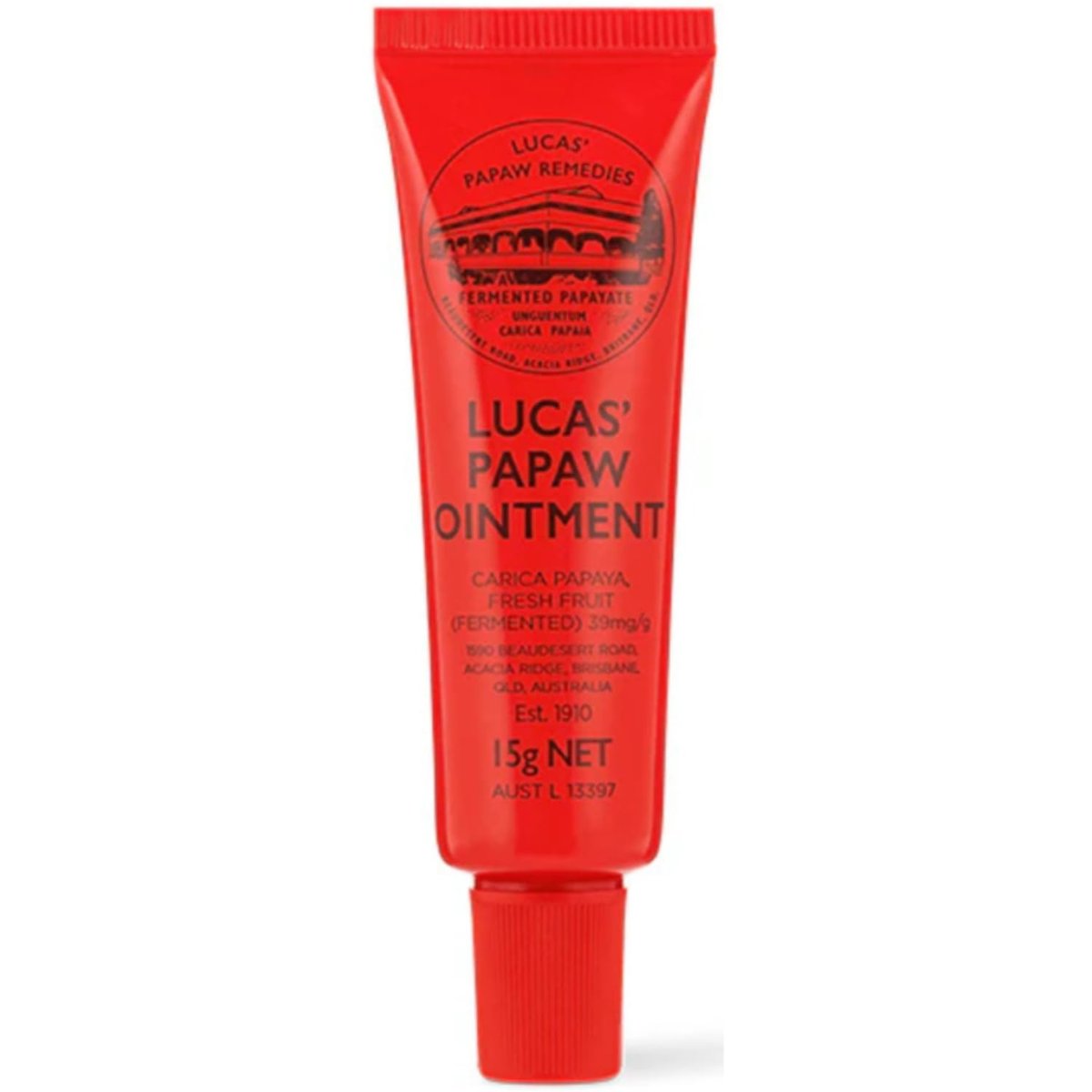 Lucas Papaw Ointment 15g Tube with Lip Applicator — Fermented Papaya Lip Balm for Dry, Chapped Lips, Purse-Size Skin Ointment, Made in Australia - görsel 2
