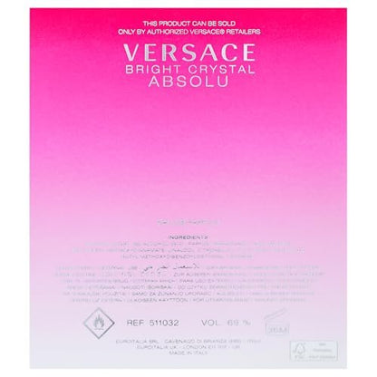 Versace Bright Crystal Absolu for Women Eau de Parfum Spray, 3.0 oz Avelisse