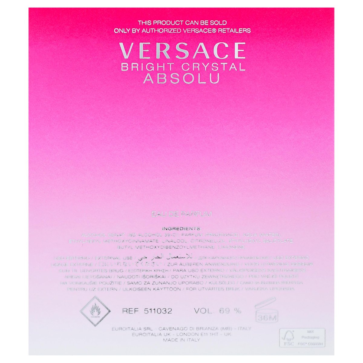 Versace Bright Crystal Absolu for Women Eau de Parfum Spray, 3.0 oz Avelisse