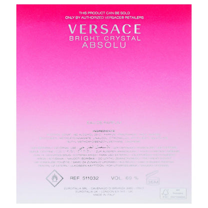 Versace Bright Crystal Absolu for Women Eau de Parfum Spray, 3.0 oz Avelisse