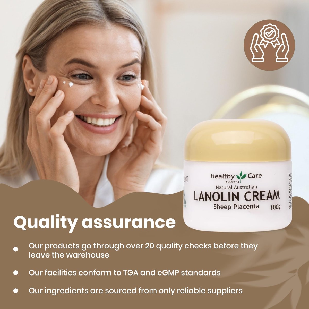 Healthy Care Australia Lanoline Cream with Sheep Placenta – 100g Moisturizer - görsel 11