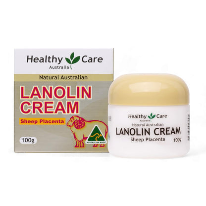 Healthy Care Australia Lanoline Cream with Sheep Placenta – 100g Moisturizer