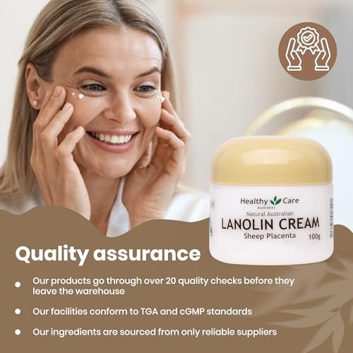 Healthy Care Australia Lanoline Cream with Sheep Placenta – 100g Moisturizer - görsel 12