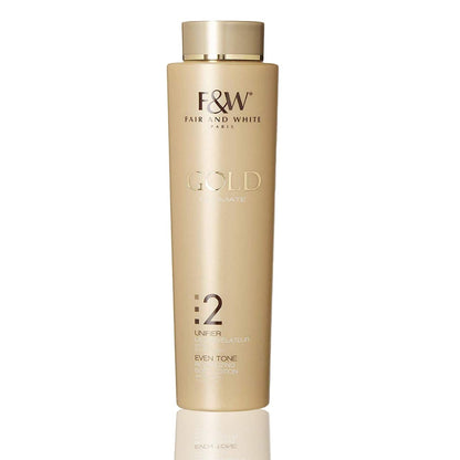 FAIR & WHITE 2: Gold Revitalizing Body Lotion with Argan Oil, Vitamin E & Shea Butter – 500ml / 17.6 Fl Oz Avelisse