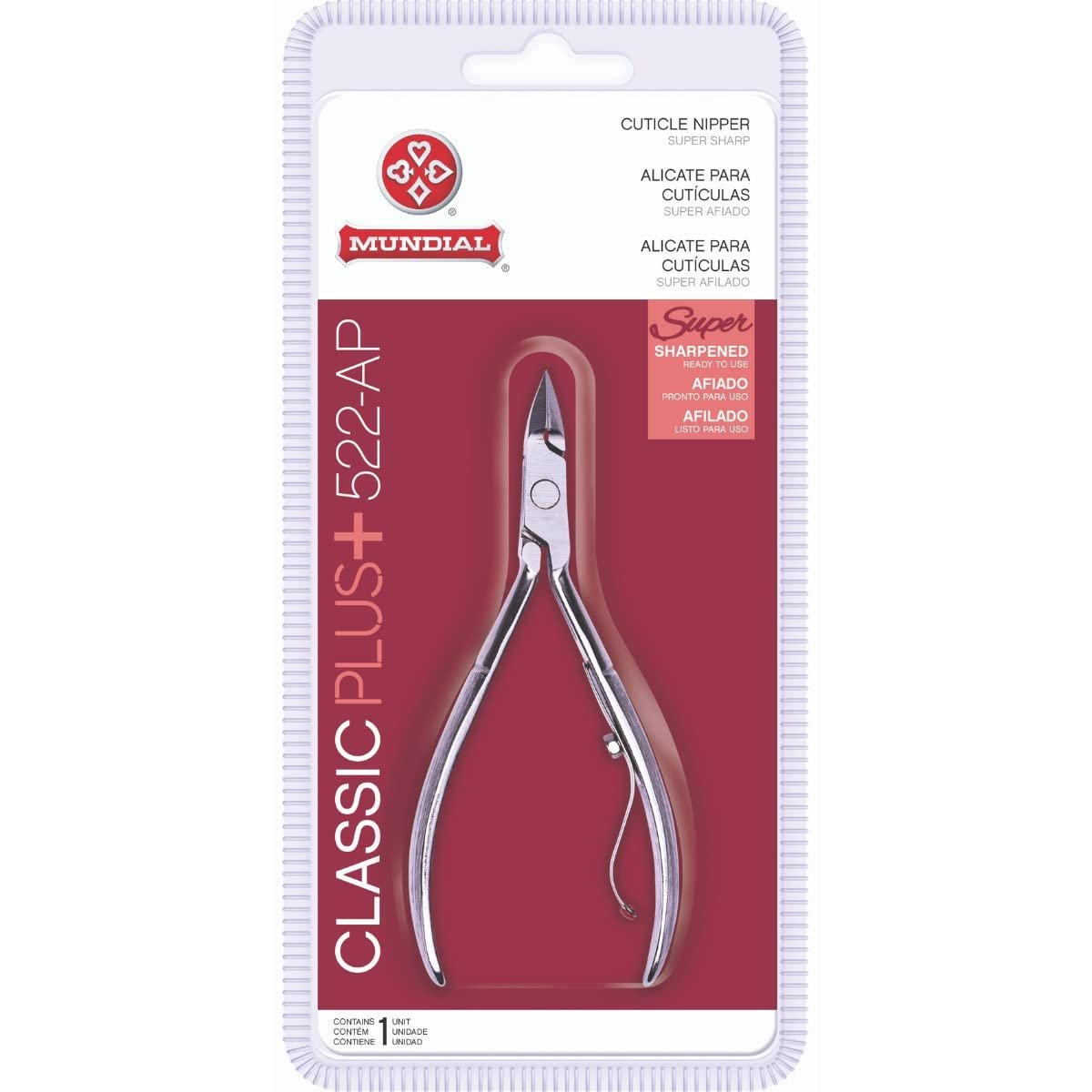 MUNDIAL 522-AP Super Sharp Cuticle Nipper – Professional Carbon Steel Cuticle Trimmer with Durable Spring & Tip Guard - görsel 1