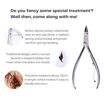MUNDIAL 522-AP Super Sharp Cuticle Nipper – Professional Carbon Steel Cuticle Trimmer with Durable Spring & Tip Guard