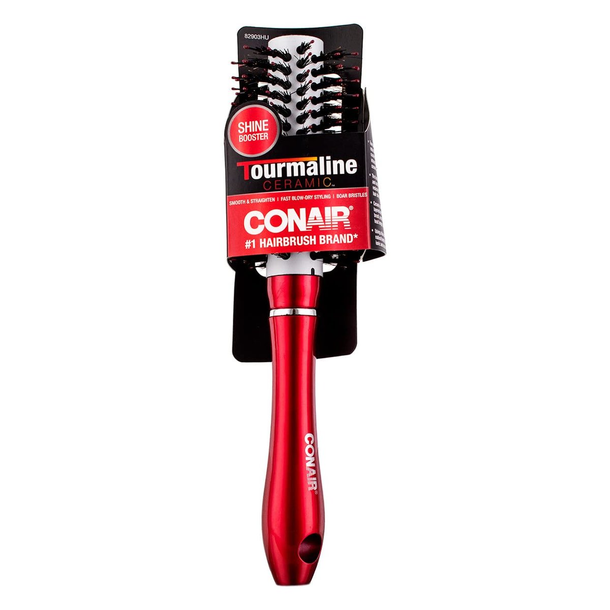 Conair Tourmaline Ceramic Straighten & Add Shine Round Hair Brush – 1 Count - görsel 1