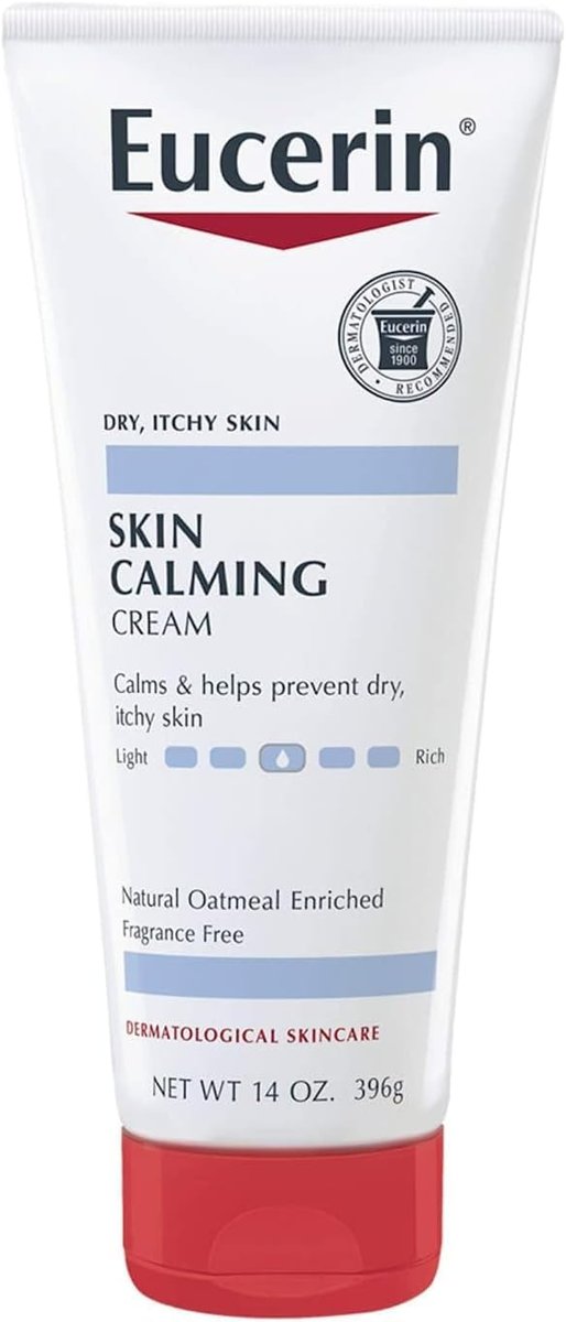 Eucerin Skin Calming Fragrance Free Creme - 8 oz | Daily Moisturizer for Dry, Sensitive Skin - görsel 3