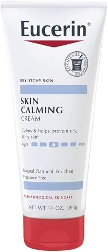 Eucerin Skin Calming Fragrance Free Creme - 8 oz | Daily Moisturizer for Dry, Sensitive Skin - görsel 1