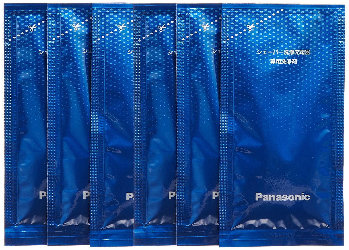Panasonic LAMDASH Shaver Cleaning Charger Dedicated Cleaning Agents – 6-Piece Bulk Set (Japan Import) Avelisse