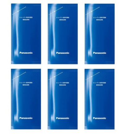 Panasonic LAMDASH Shaver Cleaning Charger Dedicated Cleaning Agents – 6-Piece Bulk Set (Japan Import) Avelisse