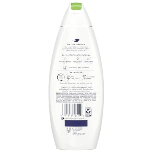 Dove Go Fresh Cucumber & Green Tea Body Wash, 12 oz (Pack of 3) - Refreshing & Nourishing Shower Gel Avelisse