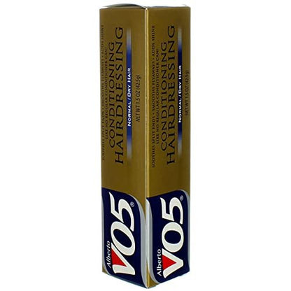 Alberto VO5 Conditioning Hairdress for Normal/Dry Hair - 1.5 Ounce Tube (44ml) - Pack of 3 Avelisse