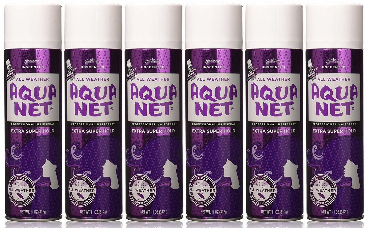 Aqua Net Extra Super Hold Professional Hair Spray Unscented 11 oz (Pack of 6) Avelisse