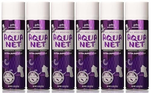 Aqua Net Extra Super Hold Professional Hair Spray Unscented 11 oz (Pack of 6) Avelisse