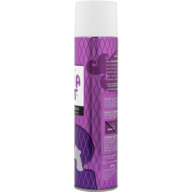 Aqua Net Extra Super Hold Professional Hair Spray Unscented 11 oz (Pack of 6) Avelisse