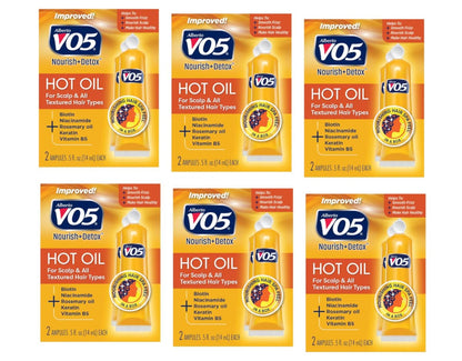 Alberto VO5 Hot Oil Therapy Treatment 2 Count (0.5 oz) - 6 Pack for Deep Conditioning Avelisse