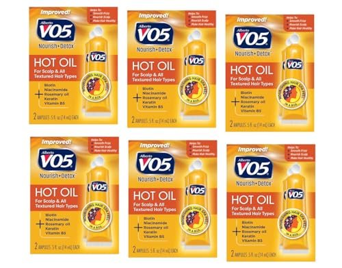 Alberto VO5 Hot Oil Therapy Treatment 2 Count (0.5 oz) - 6 Pack for Deep Conditioning Avelisse