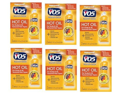 Alberto VO5 Hot Oil Therapy Treatment 2 Count (0.5 oz) - 6 Pack for Deep Conditioning Avelisse
