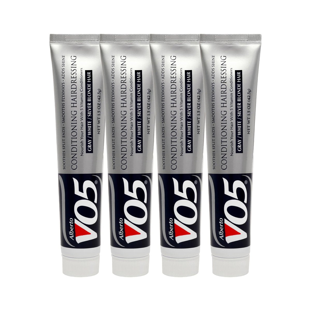 Alberto VO5 Conditioning Hairdressing for Grey, White, Silver, and Blonde Hair - 1.5 oz (Pack of 4) Avelisse