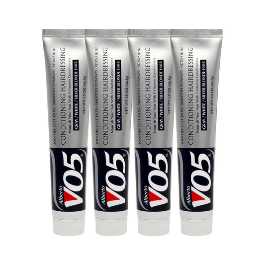 Alberto VO5 Conditioning Hairdressing for Grey, White, Silver, and Blonde Hair - 1.5 oz (Pack of 4) Avelisse