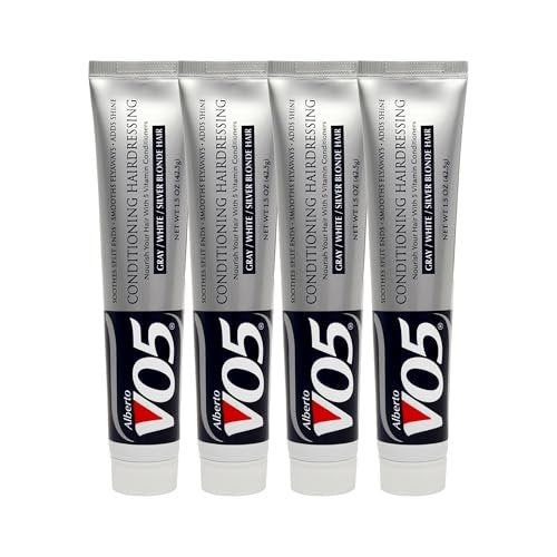 Alberto VO5 Conditioning Hairdressing for Grey, White, Silver, and Blonde Hair - 1.5 oz (Pack of 4) Avelisse