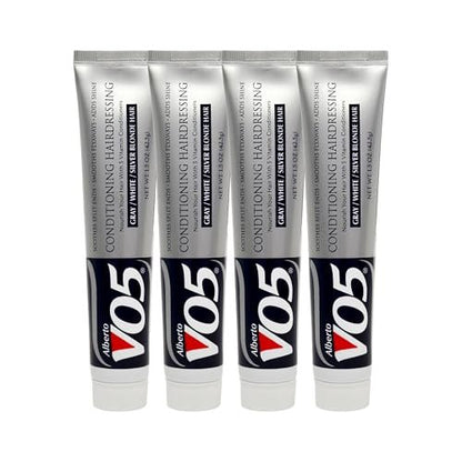 Alberto VO5 Conditioning Hairdressing for Grey, White, Silver, and Blonde Hair - 1.5 oz (Pack of 4) Avelisse