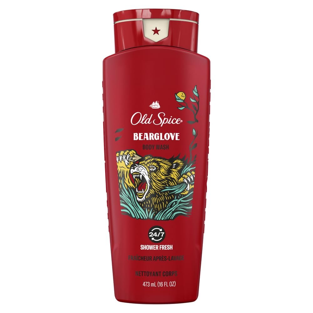 Old Spice Wild Bearglove Body Wash for Men – 16 oz, Red - görsel 2