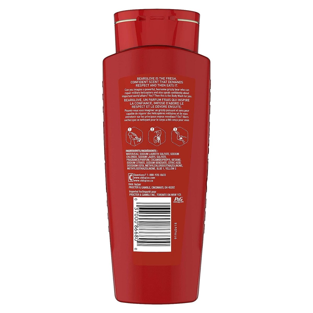 Old Spice Wild Bearglove Body Wash for Men – 16 oz, Red - görsel 4