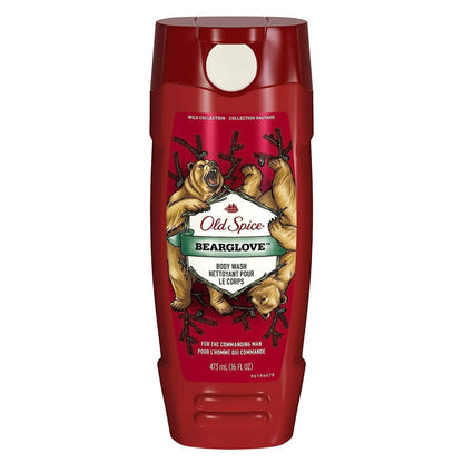 Old Spice Wild Bearglove Body Wash for Men – 16 oz, Red