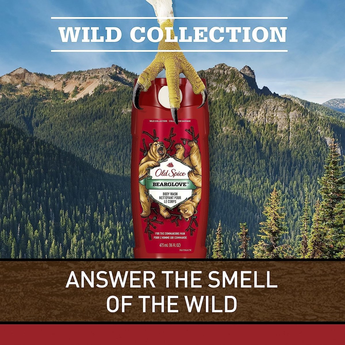 Old Spice Wild Bearglove Body Wash for Men – 16 oz, Red - görsel 8