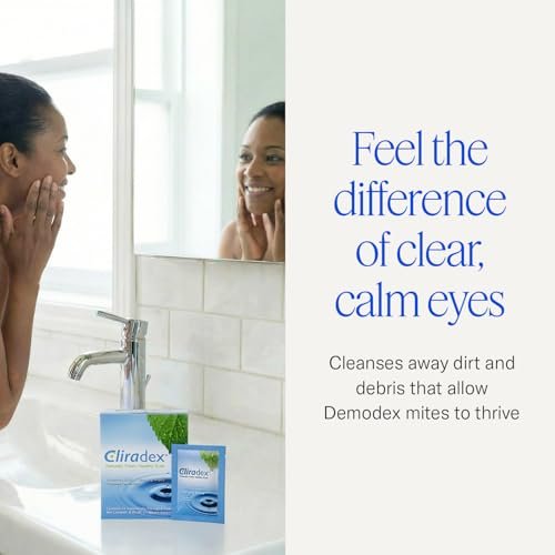 Cliradex Towelettes - Natural Face, Eyelash & Eyelid Cleanser Wipes for Demodex, Blepharitis, MGD & Red Irritated Eyes - Tea Tree Oil Extract - 24 Count Avelisse