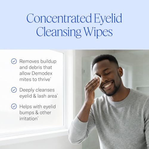 Cliradex Towelettes - Natural Face, Eyelash & Eyelid Cleanser Wipes for Demodex, Blepharitis, MGD & Red Irritated Eyes - Tea Tree Oil Extract - 24 Count Avelisse